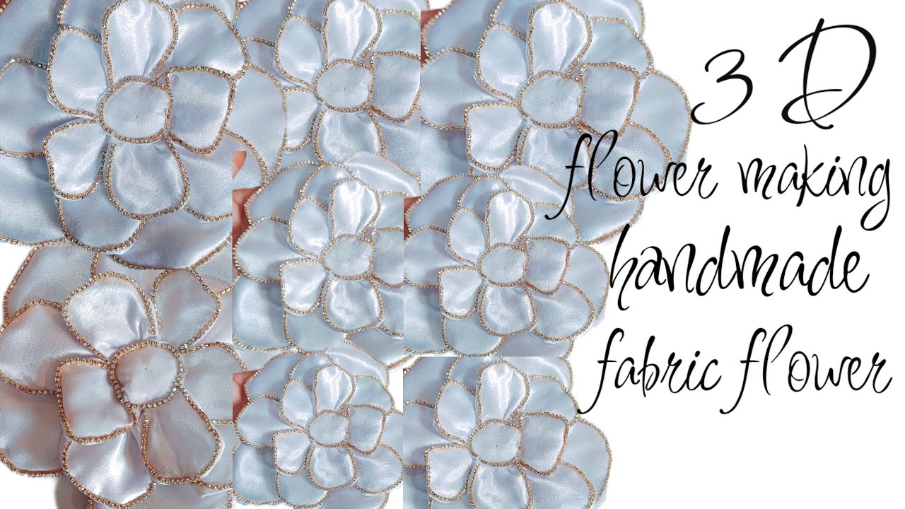 3 D Flower 🌺 meking fabric handmade flower patches used for gown and suit skirt flower patches