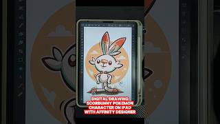 Digital Drawing Scorbunny Pokemon Character on iPad with Affinity Designer. #affinitydesigner