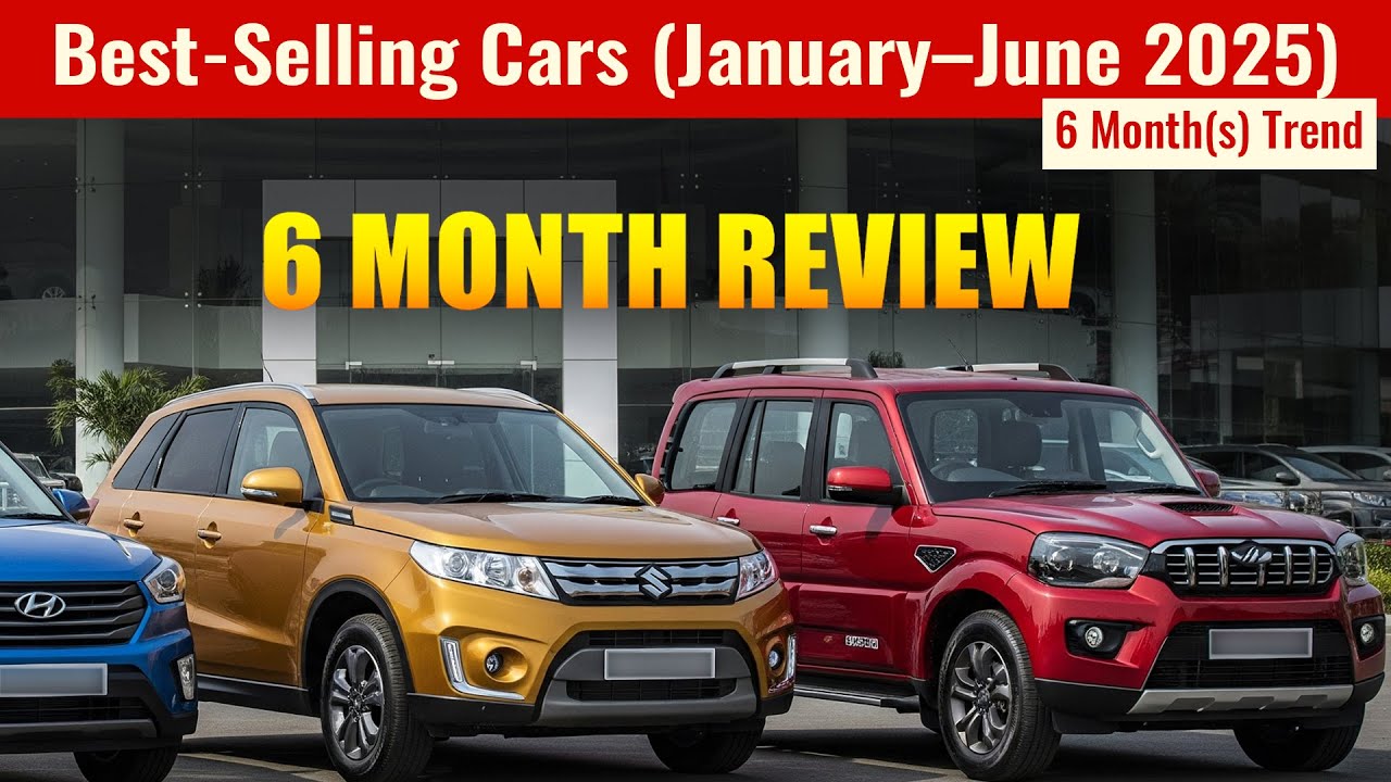 Top 10 Best-Selling Cars | H1 2025 Car Sales in India | 6 Months Sales ...