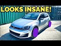 MY SALVAGE VW GOLF GTI GETS A NEW WRAP AND WHEELS!!