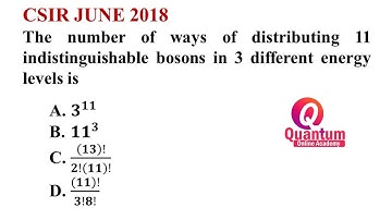 33. Bose - Einstein distribution I Quantum statistics I CSIR JL DL SET Physics I Dr. Nagaraju P