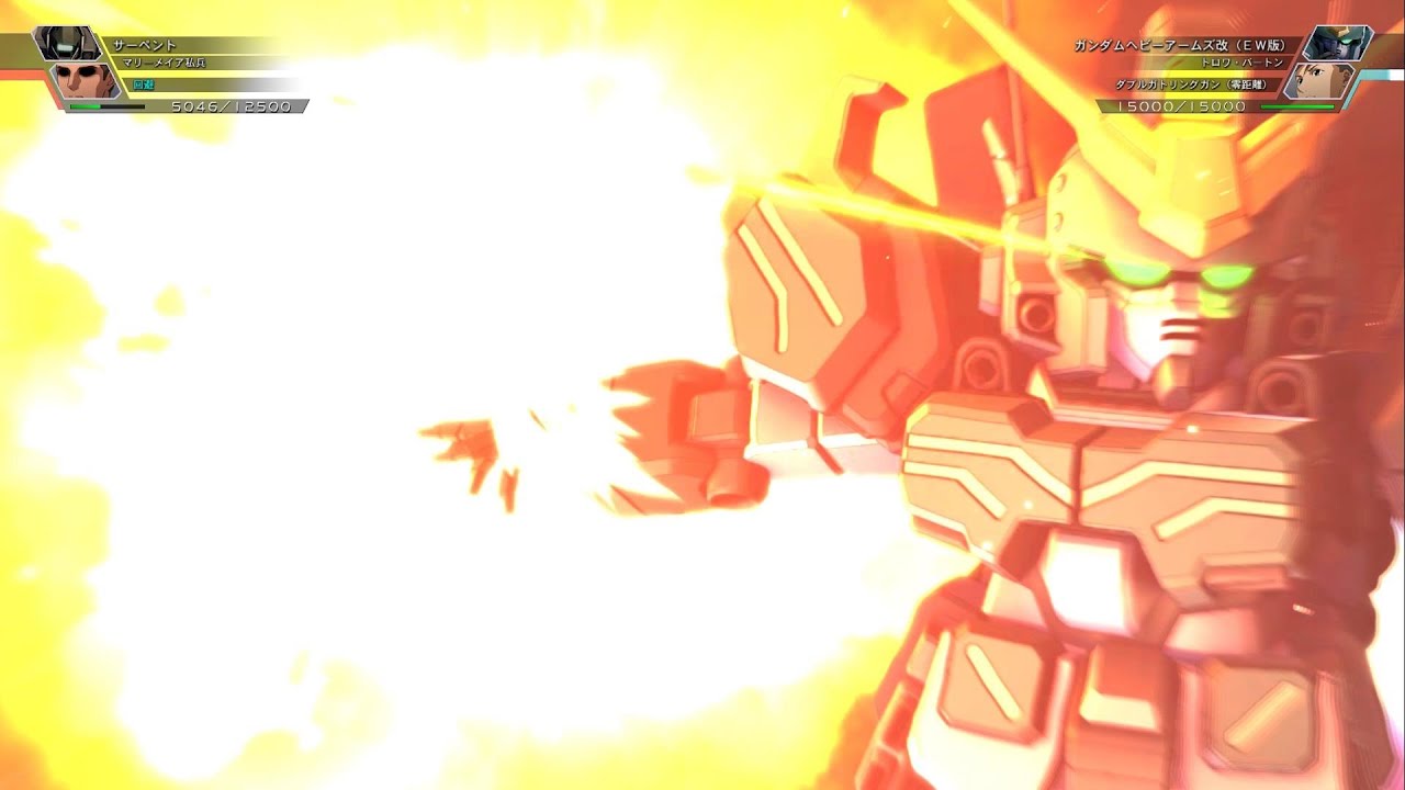 ガンダムヘビーアームズ改 Ew版 全武装 Sdガンダムジージェネレーションクロスレイズ Sd Gundam G Generation Crossrays Youtube