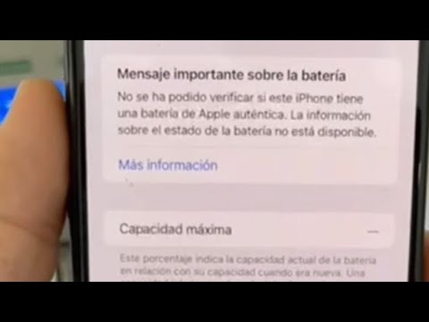 Eliminar mensaje de bateria pieza desconocida iphone explicación rápida