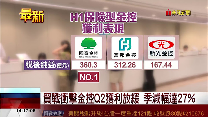 【非凡新闻】金控上半年赚1877亿新高 国泰金营收王 - 天天要闻