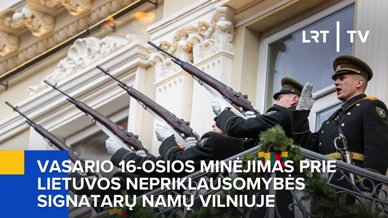 Vasario 16-osios minėjimas prie Lietuvos nepriklausomybės signatarų namų Vilniuje | 2025-02-16