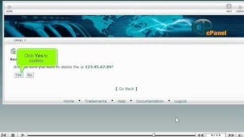 How to use the IP Deny Manager in CPANEL - CPANEL Video Tutorials (CPANEL 11)