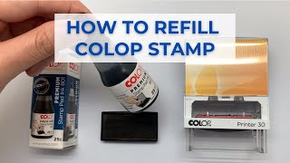 How To Refill COLOP Ink & Change Spare Pad