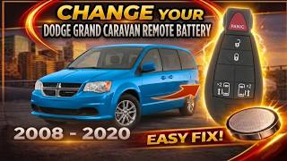 How to change the battery on a 2008-2020 Dodge Grand Caravan CR2032 (5 button remote fob)