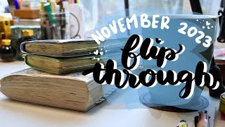 november planner spreads in my hobonichi weeks and hobonichi cousin planner | flip through 2023