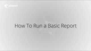 How To Run a Basic Report