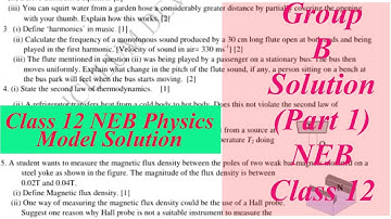 Group B Model Question Solution | Part 1 | Class 12 NEB Physics | In Nepali