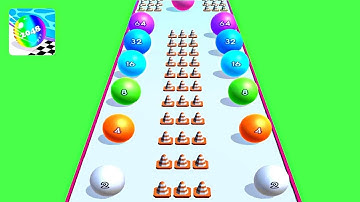 Faster Run 2048 - Ball game 3D ! All Levels Gameplay Part 12 android,ios