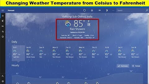 How to Change Weather App Temperature from Celsius to Fahrenheit in Windows 10