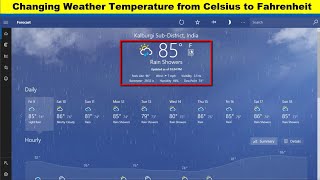 How to Change Weather App Temperature from Celsius to Fahrenheit in Windows 10