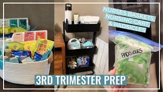 LAST MINUTE BABY PREP // Bedside Nursing Cart, Nurses Baskets, & Padsicles