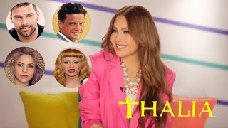 Thalía habla de Shakira, Ricky Martin, Luis Miguel y Paulina Rubio