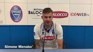 Serie D: intervista a Simone Menabo’ del Fossano Calcio dopo la vittoria contro il Saluzzo