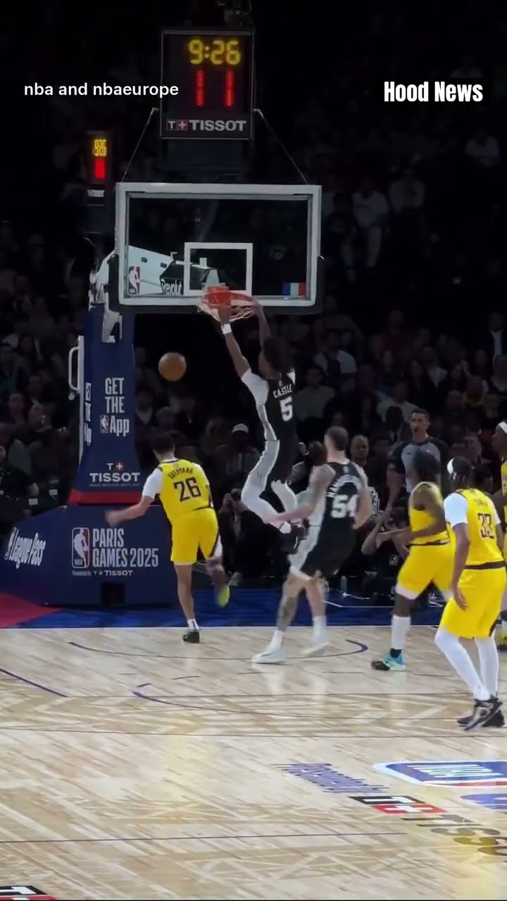 He’s mad at the rim #hoodnews #stephoncastle #spurs #NBA #pacers #basketball #ballislife #trending