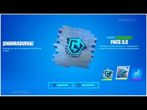 Como CONSEGUIR NUEVOS DROPS TWITCH FNCS FORTNITE: MOCHILERO FNCS UNO, GRAFITI FNCS, EMOTICONO FNCS