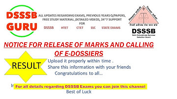 Upload E-dossier carefully #Dsssb Guru