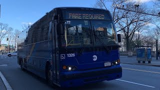 Downtown Loop Bound 2021 Prevost X3-45 1326 QM11 Express Bus At State St & Battery Place