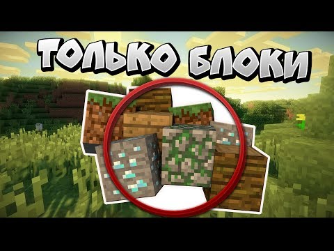 Как пройти майнкрафт используя ТОЛЬКО БЛОКИ