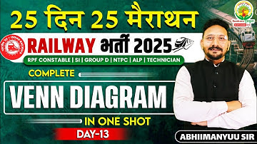 Venn Diagram | 25 Din 25 Marathon Reasoning | रेलवे भर्ती 2025 | Reasoning by Abhimanyu Sir