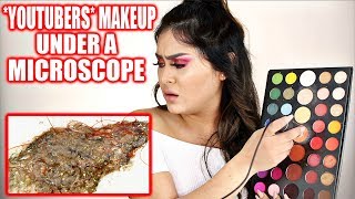 BEAUTY GURUS* Makeup Under a MICROSCOPE! OMG Jeffree star cosmetics...