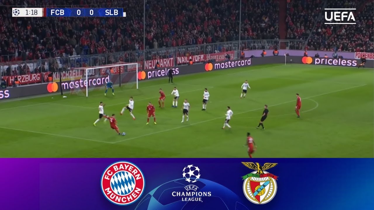 Bayern Munich vs Benfica match in the stadium
