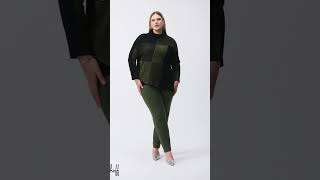 Joseph Ribkoff Color-Block Jacquard Knit Pullover