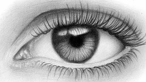رسم عين بالرصاص