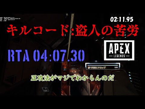 ローバのやつのRTA 4分クリア　キルコード：盗人の苦悩【APEX LEGENDS】