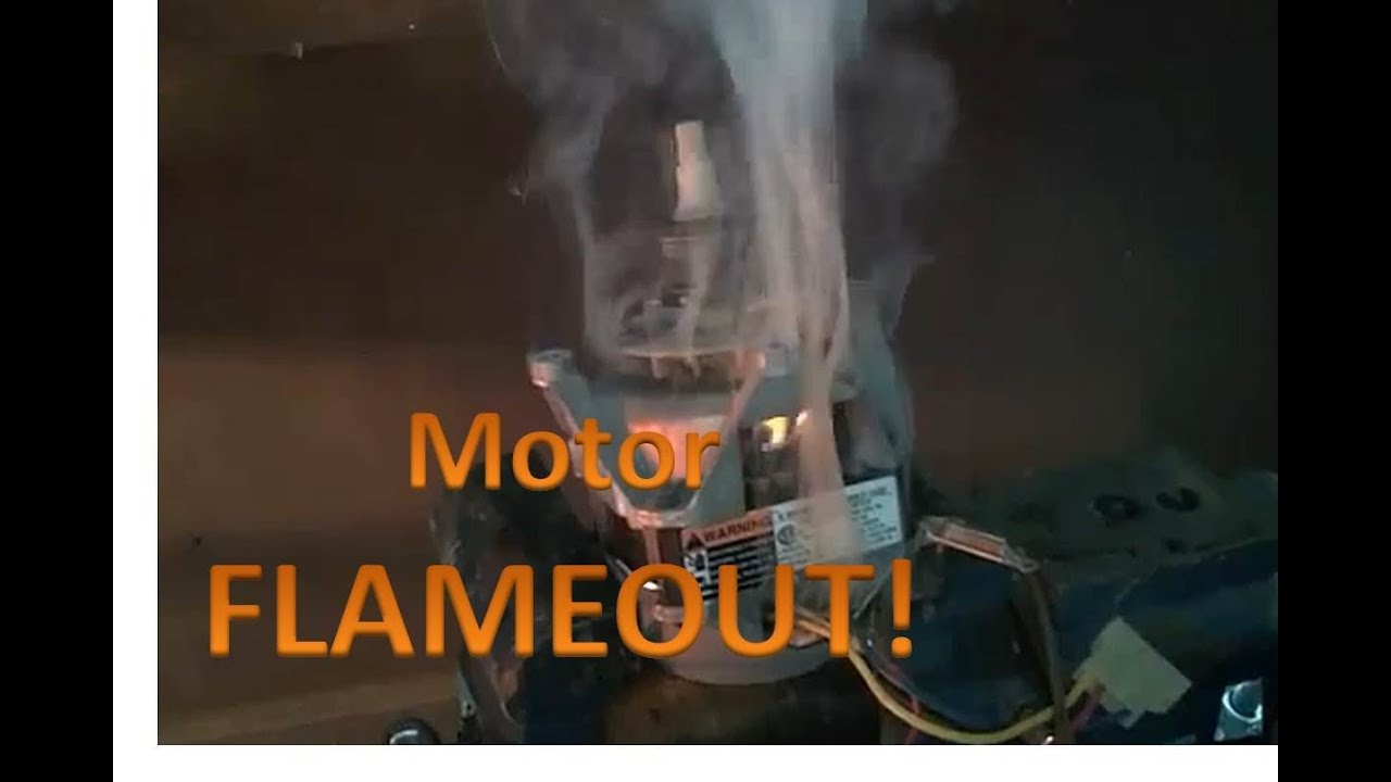Electric Motor Burnout FLAMES! YouTube