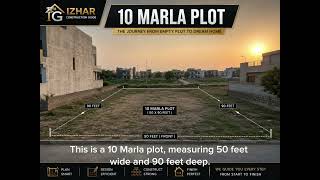 10 Marla House Construction Step by Step | Episode 1 | Empty Plot | Izhar Construction Guide