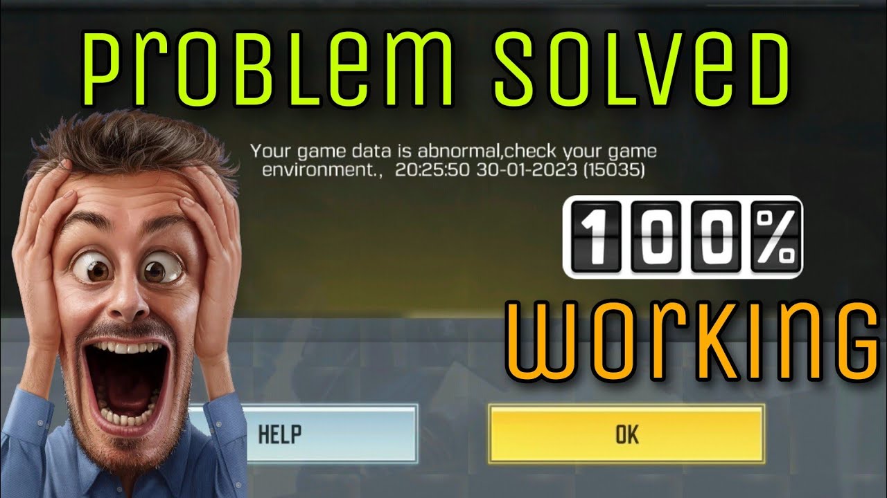 Problem solved your game data is abnormal check your game environment