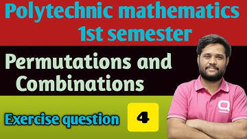 Haryana polytechnic Permutation and Combination Exercise Questions | Polytechnic Mathematics 1st sem