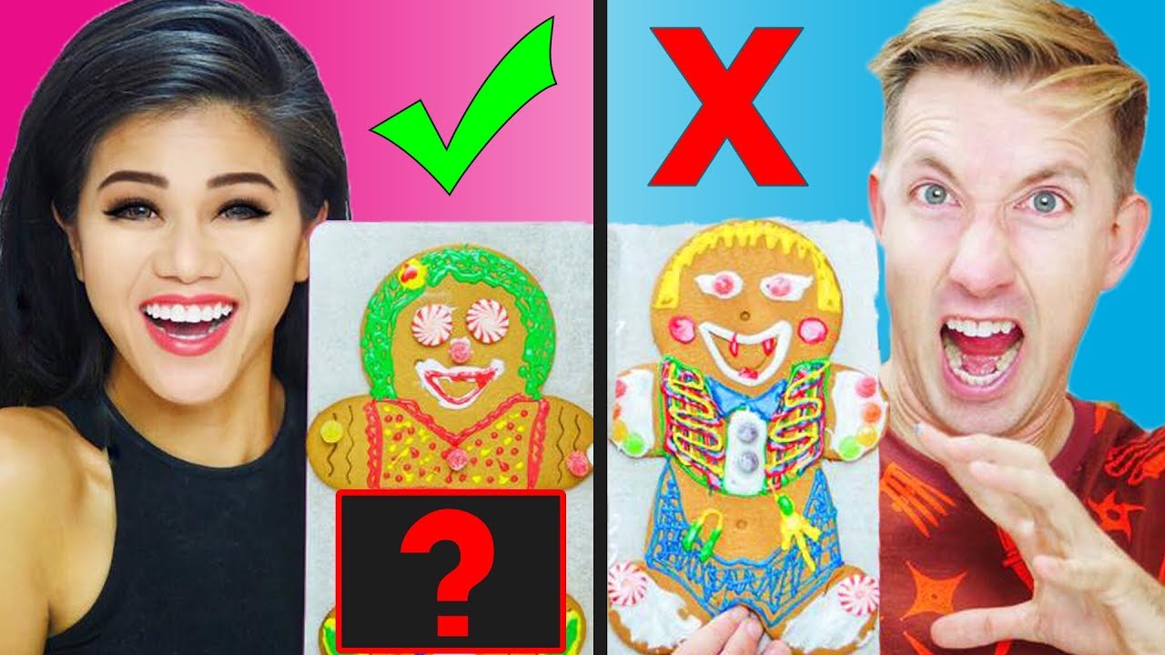 skincare routine order GINGERBREAD HOUSE MAN CHALLENGE HUSBAND VS WIFE!