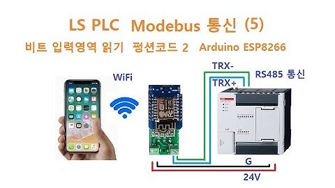 LS PLC Modbus 비트 입력영역 데이터 읽기 Arduino Esp8266 HTML 웹페이지로 제어 (5) [두원공과대학교 AI융합과 김동일교수] 2.25.1
