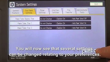 Paper Tray Settings Mpc 03 Series