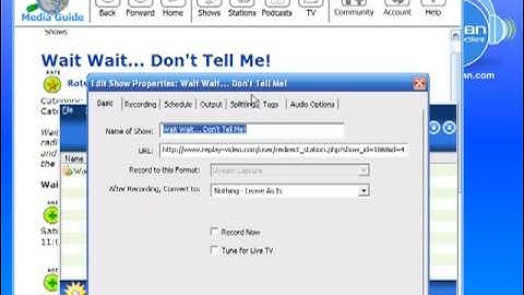 How to Automatically Record Streaming/Online Radio Shows using Replay AV