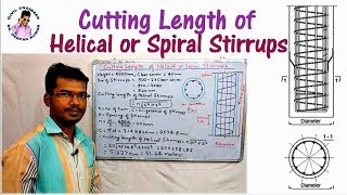 Cutting Length of Helical Stirrups || Stirrups Length Calculation ||