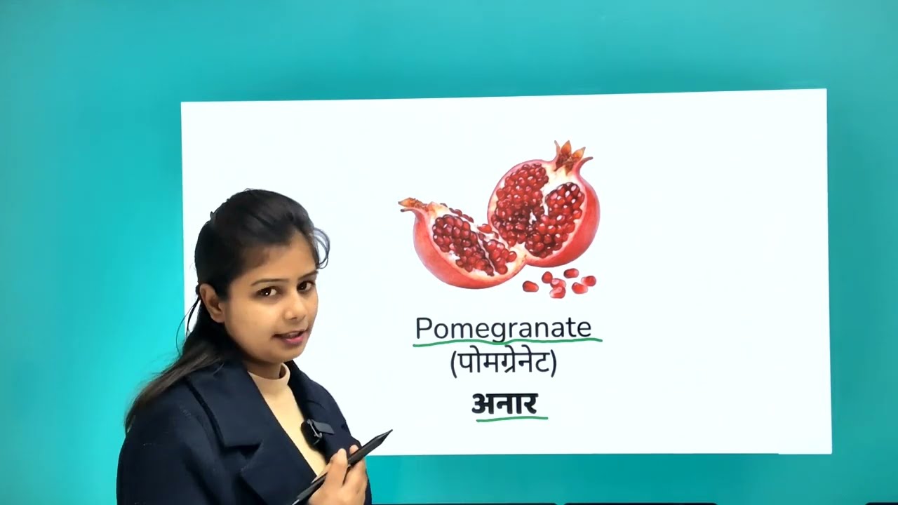 Fruits Name in English & Hindi for Kids | LKG UKG Learning Video