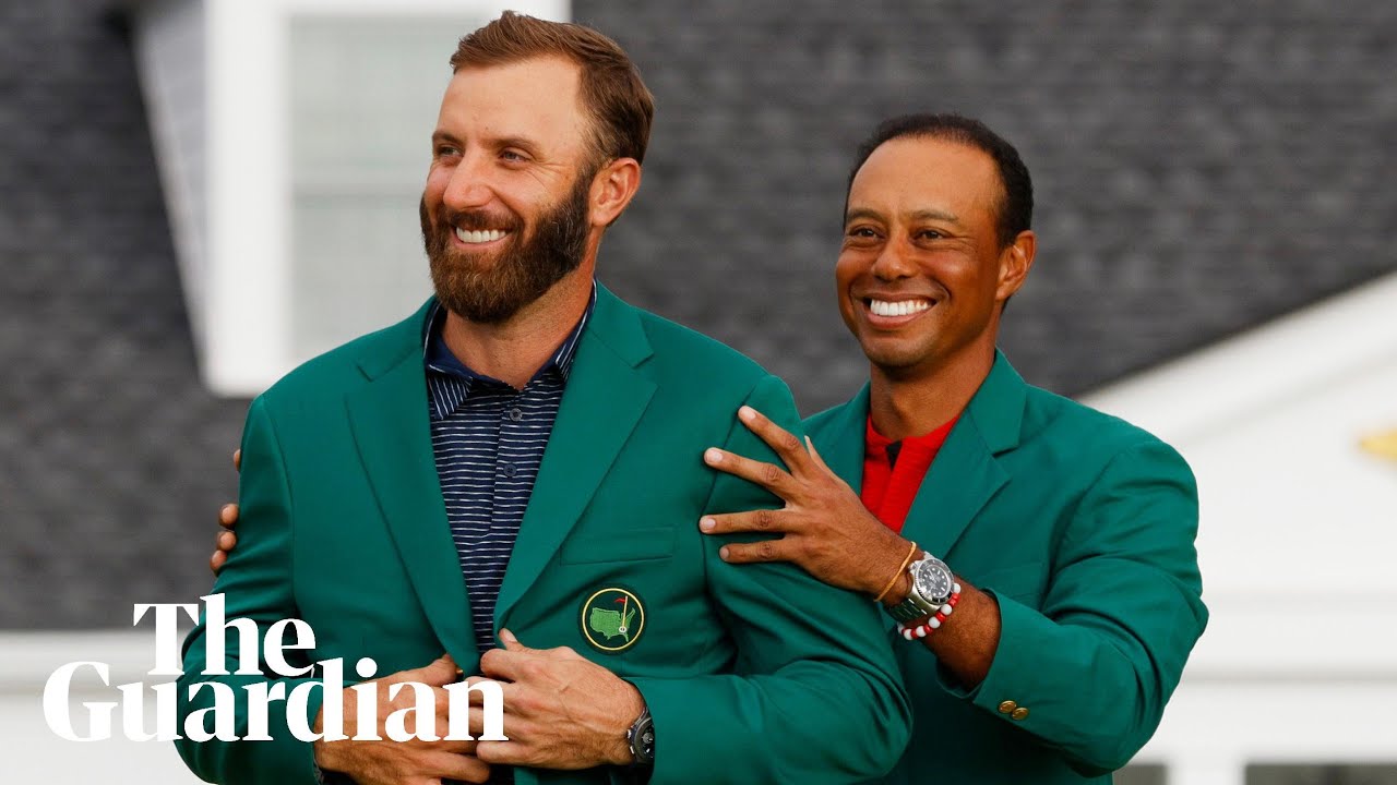 ‘Awesome and unbelievable’ Dustin Johnson receives green jacket from