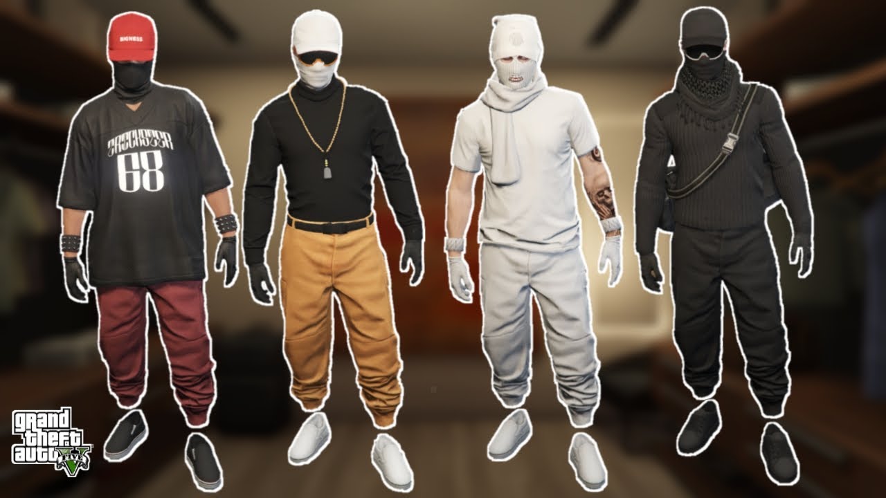 Top 4 Best Easy To Make Male Tryhard Black Jogger Outfits #5 (GTA Online) 