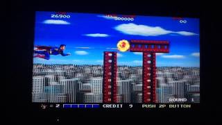 80's SUPERMAN arcade video coin-op game like Superman 3 scene!
