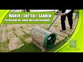 Flecken im Rasen  |  Rasen sanden  |  Top Dressing  |  Landzie Sandwalze Test  |  mähen & lüften