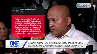 One Mindanao: Gi-recall nga security detail ni Sen. Dela Rosa, natapos na ang deployment