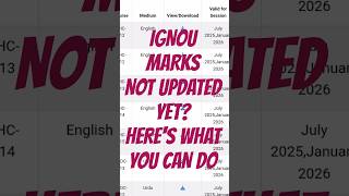 IGNOU Assignment's mark not updated yet? #ignou #2025 #update #viral #shorts #jsbclasses20