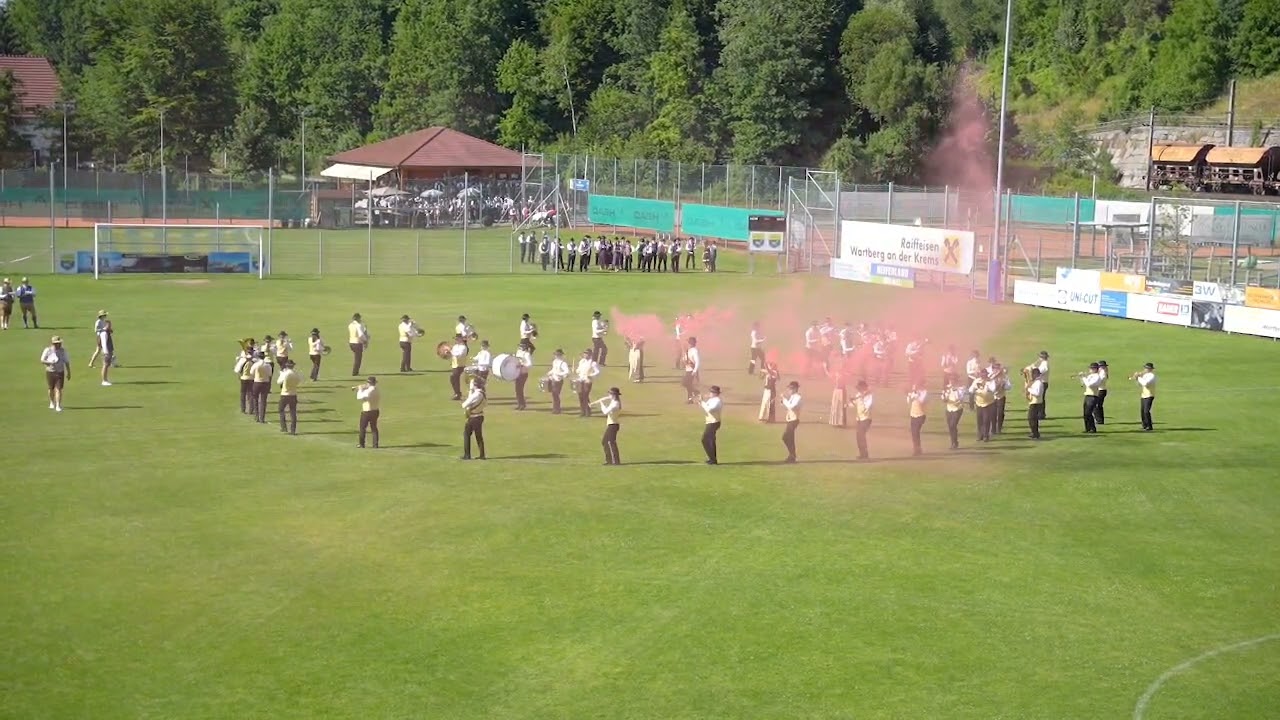 Marschwertung 2025 in der Showstufe E beim Bezirksmusikfest in Wartberg/Krems.