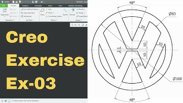 Sk-17 Creo Sketcher exercise  tutorial for beginner and intermediate